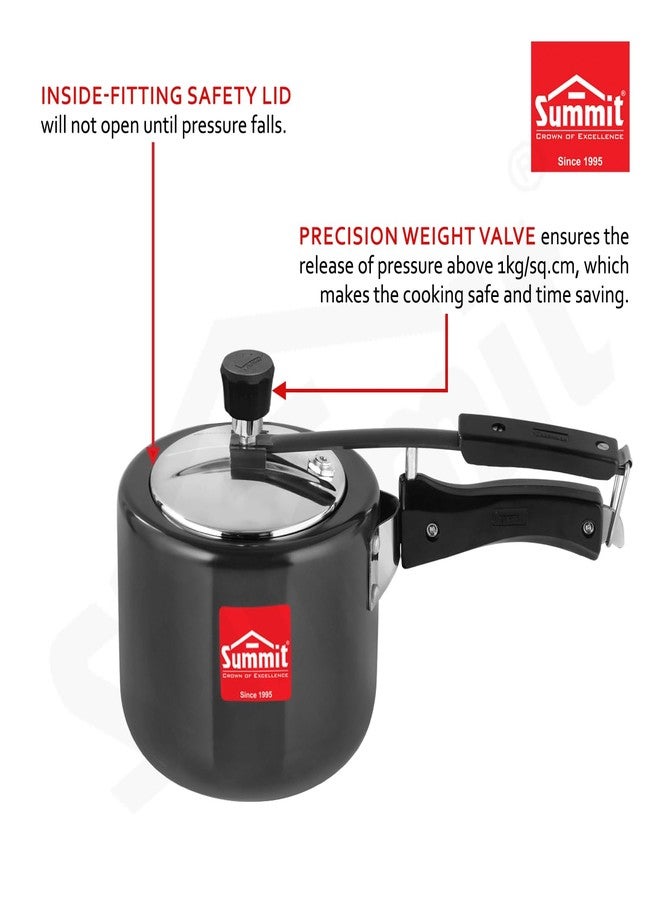 سوميت طنجرة ضغط ساميت ذات غطاء داخلي سعة 3 لترات، قاعدة كونتورا تعمل بالحث، مصنوعة من الألومنيوم المؤكسد الصلب - Image 4